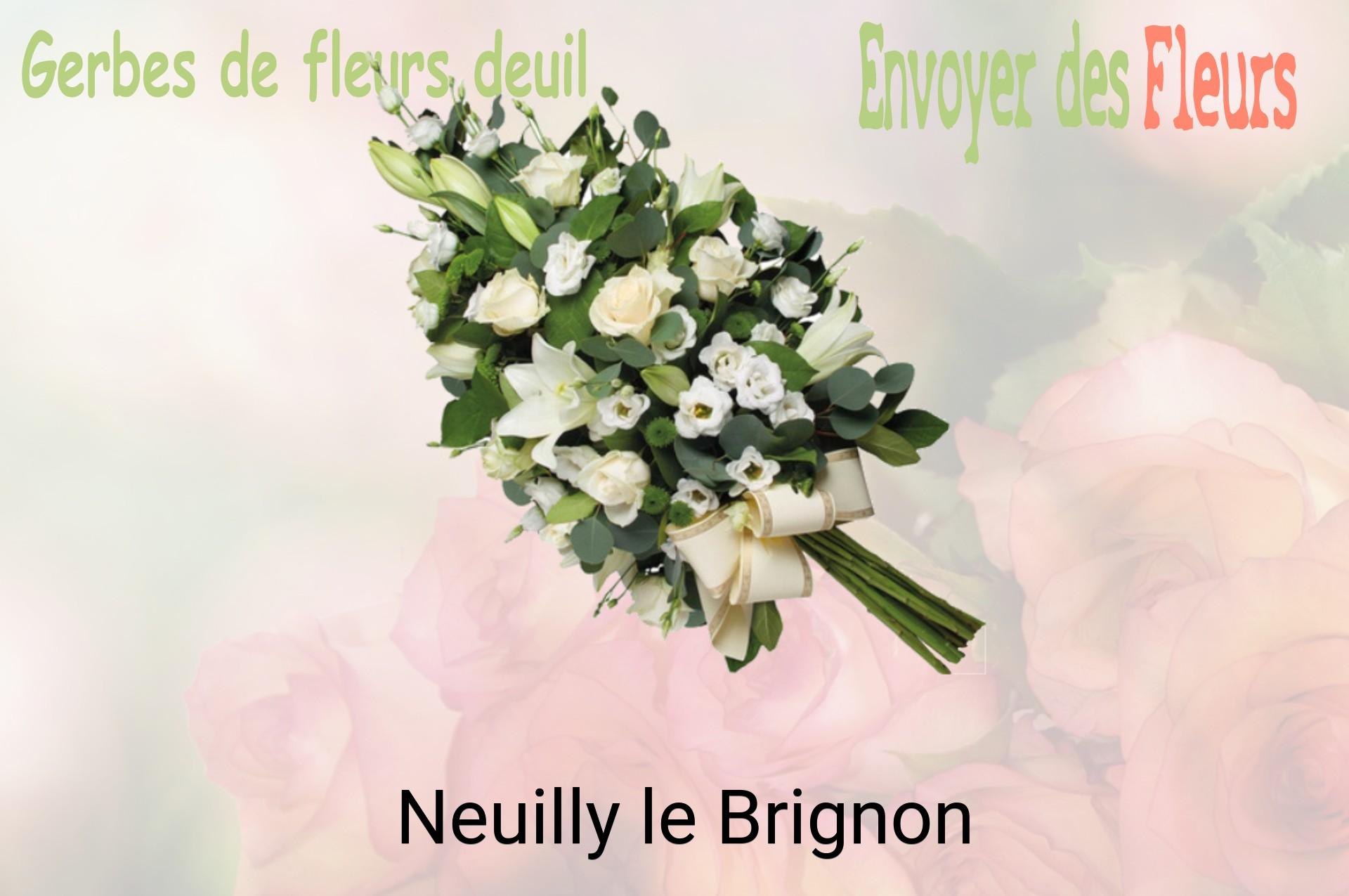 Gerbe de fleurs de deuil livrée à Neuilly-le-Brignon